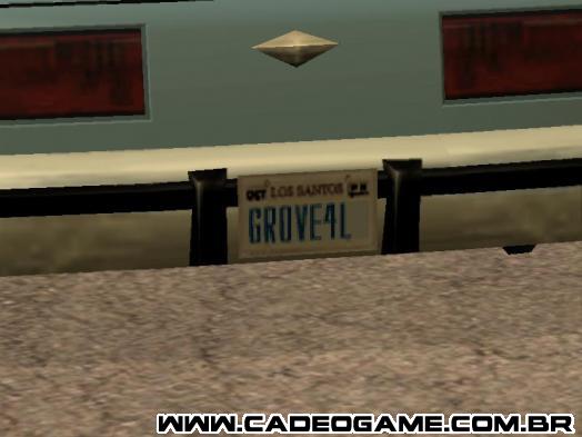 GTA San Andreas - Cadê o Game - Placas personalizadas dos veículos